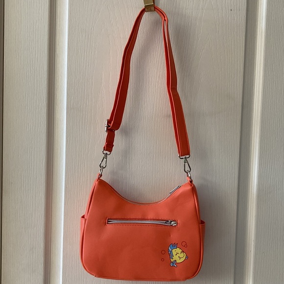 New Disney Loungefly Little Mermaid Flounder Purse - Picture 3 of 5